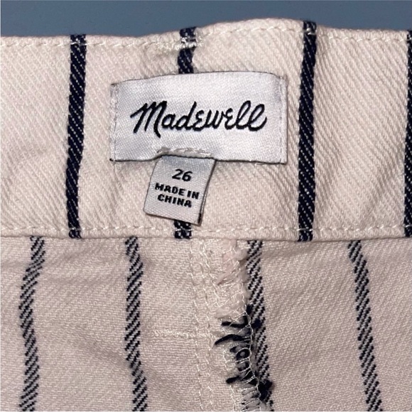 MADEWELL Emmett Button Front Shorts in Stripe - Picture 11 of 13